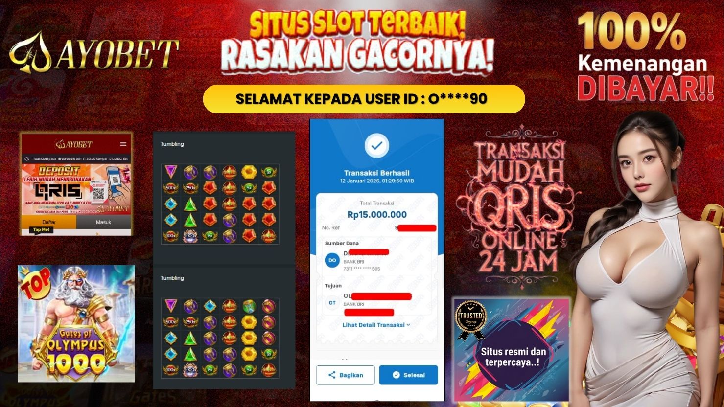 AYOBET JACKPOT SLOT GATES OF OLYMPUS 1000